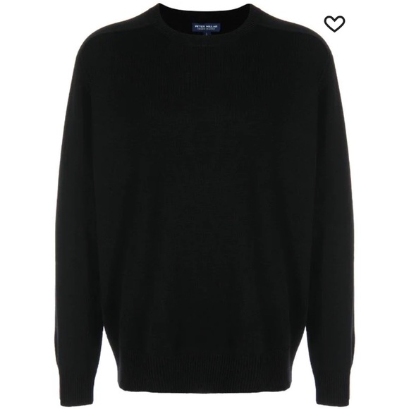 Peter Millar Other - Peter Millar Black Crewneck Merino Wool Sweater